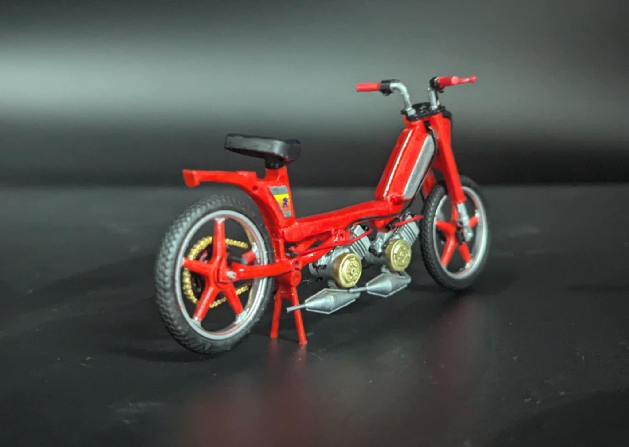 Peugeot 103 Mvl Rouge Bimoteur 1/18