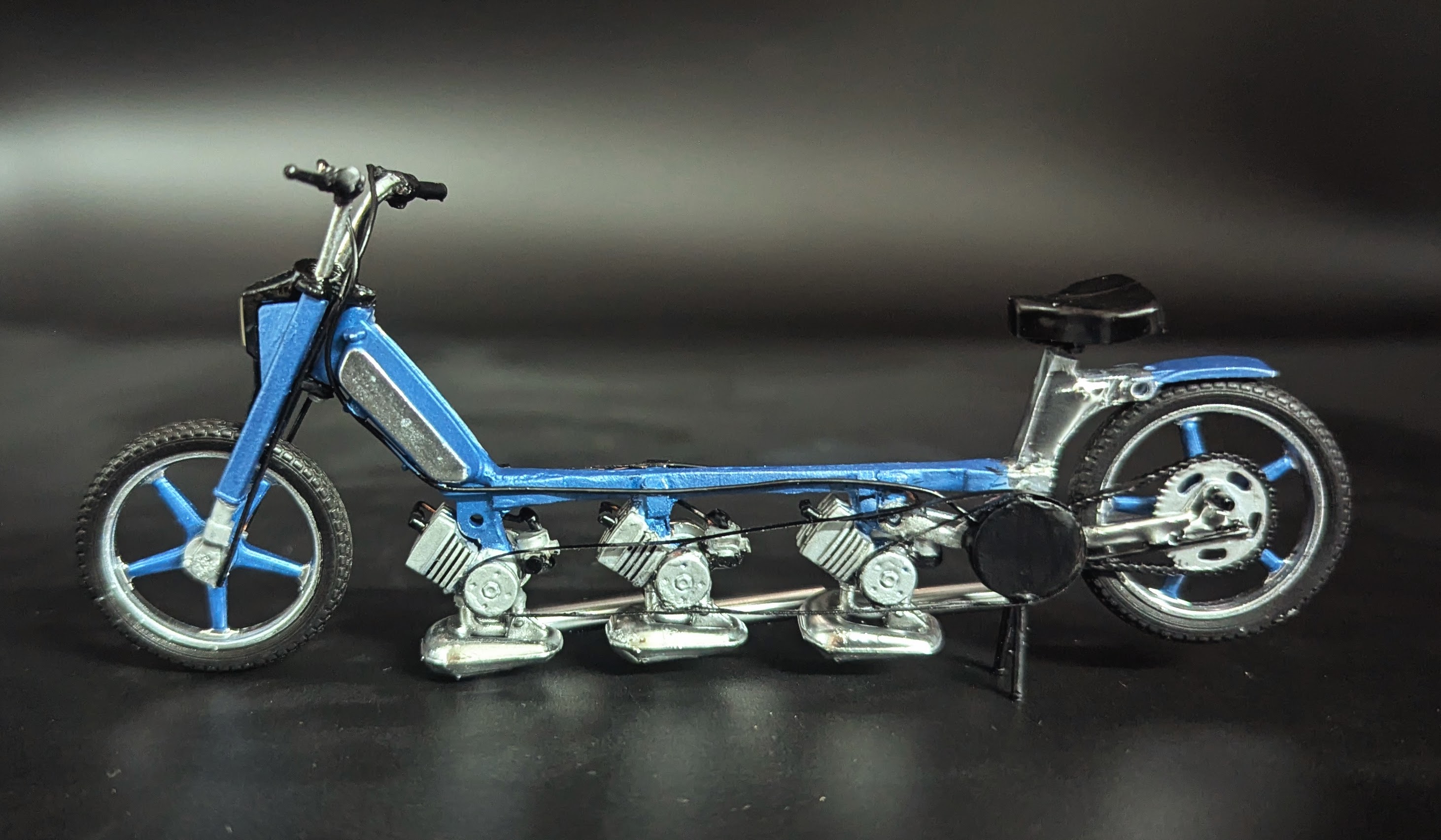 Peugeot 103 Mvl Bleu Trimoteur 1/18