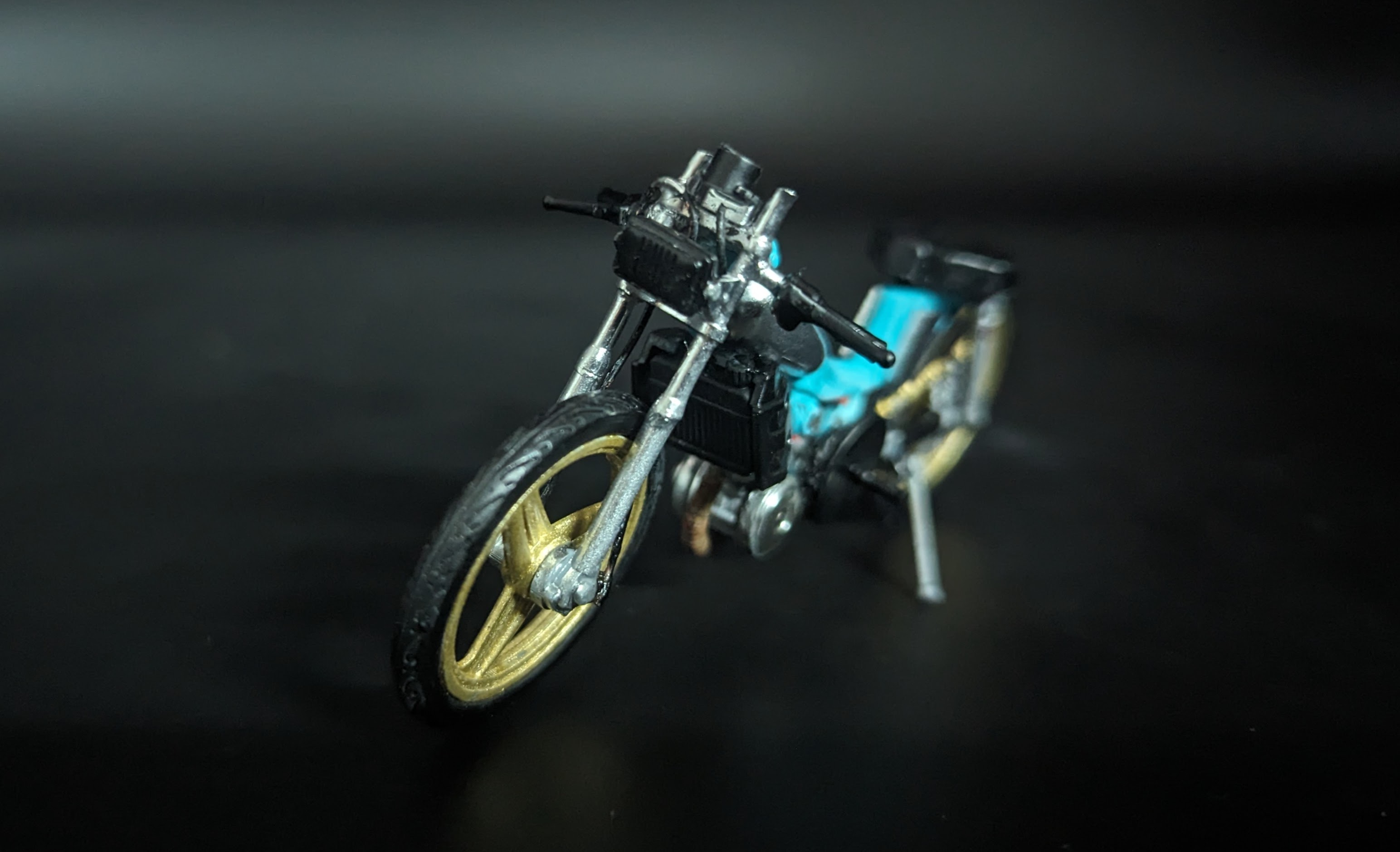 Mbk Av88  Bleu Cafe Racer Sur Mesure 1/18